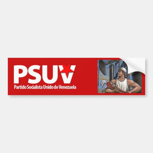 venezuelische socialistische partij hugo chavez bumpersticker (Voorkant)