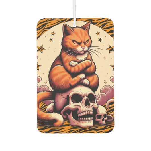 Vengeful Orange Cat, Skulls and Moon Luchtverfrisser (Voorkant)