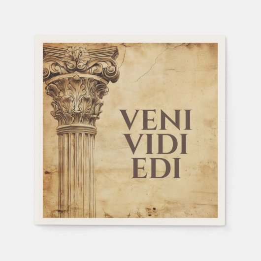 Veni Vidi Bibi Funny Ancient Rome Latin Saying Servet (Voorkant)
