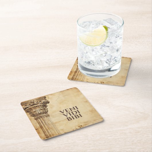 Veni Vidi Bibi Grappige Oude Romeinse Latijnse Spr Kartonnen Onderzetters (Insitu)