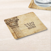 Veni Vidi Bibi Grappige Oude Romeinse Latijnse Spr Kartonnen Onderzetters (Schuin)