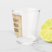 Veni Vidi Bibi Grappige Oude Romeinse Latijnse Spr Shot Glas (Rechts)