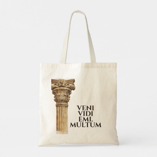 Veni Vidi Emi Funny Ancient Rome Latin Saying Tote Bag (Achterkant)