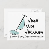 Veni Vidi Vacuum Briefkaart (Voorkant / Achterkant)