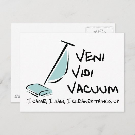 Veni Vidi Vacuum Briefkaart (Voorkant / Achterkant)