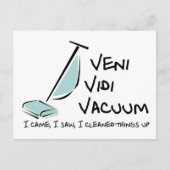 Veni Vidi Vacuum Briefkaart (Voorkant)
