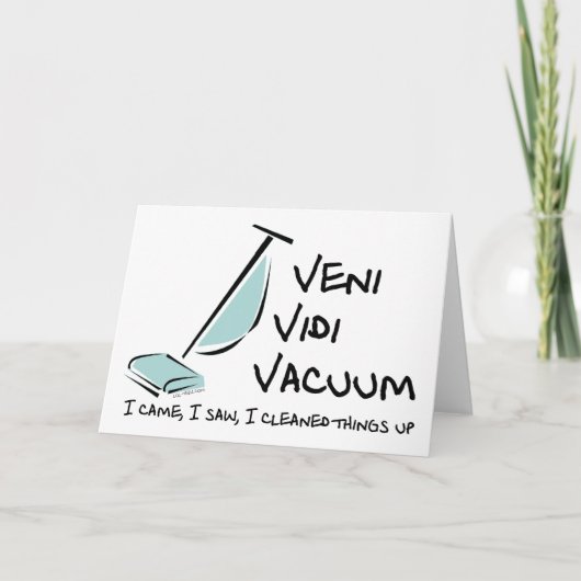 Veni Vidi Vacuum Kaart (Voorkant)