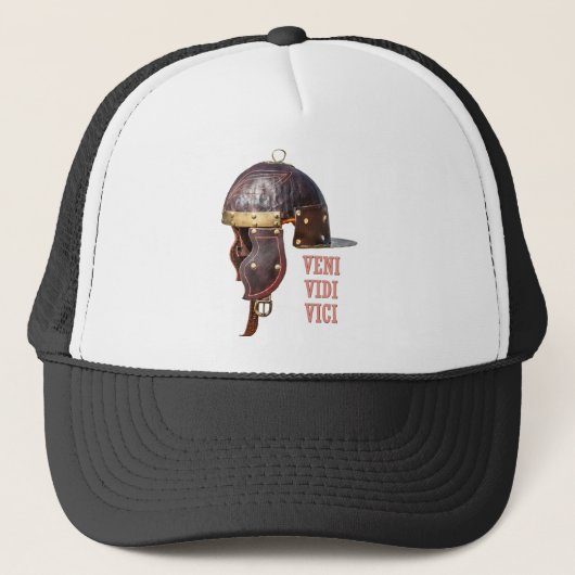 Veni, Vidi, Vici Ancient Roman helm Trucker Pet (Voorkant)