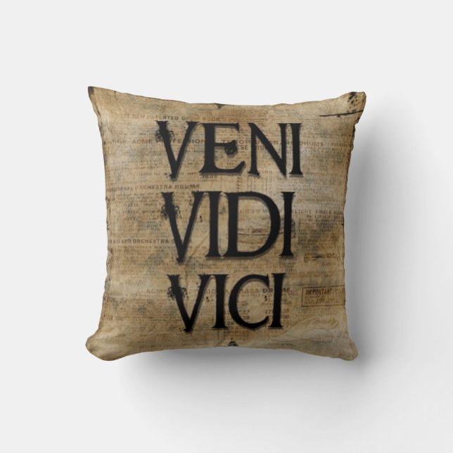 Veni Vidi Vici door Vetro-Design Kussen (Voorkant)