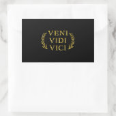 Veni Vidi Vici Funny Game Winner Rechthoekige Sticker (Tas)