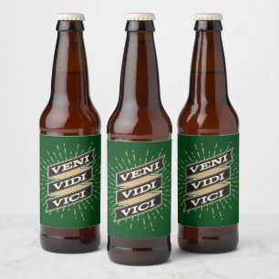 Veni Vidi Vici Green Beer Flaceletiket Bier Etiket