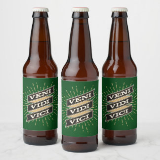 Veni Vidi Vici Groen bierflesetiket Bier Etiket