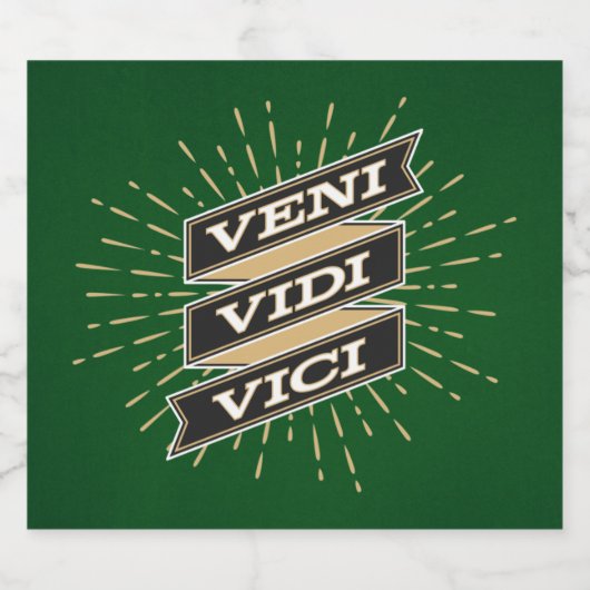 Veni Vidi Vici Groen bierflesetiket Bier Etiket (Enkel label)