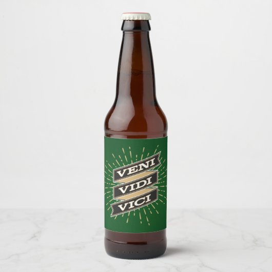 Veni Vidi Vici Groen bierflesetiket Bier Etiket (Voorkant)