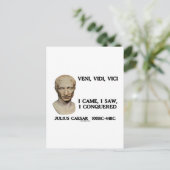 Veni, Vidi, Vici... ik kwam, ik zag, ik veroverde Briefkaart (Staand voorkant)