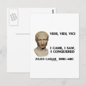 Veni, Vidi, Vici... ik kwam, ik zag, ik veroverde Briefkaart (Voorkant / Achterkant)