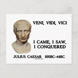 Veni, Vidi, Vici... ik kwam, ik zag, ik veroverde Briefkaart