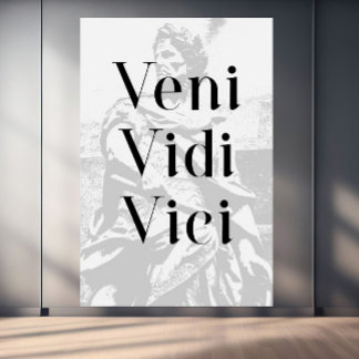 Veni, Vidi, Vici - "Ik kwam; ik zag; ik veroverde" Canvas Afdruk
