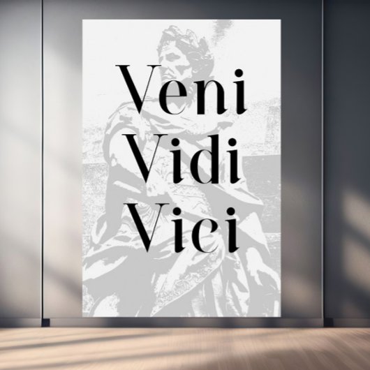 Veni, Vidi, Vici - "Ik kwam; ik zag; ik veroverde" Canvas Afdruk