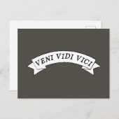 VENI VIDI VICI - Ik zag dat ik overviel Briefkaart (Voorkant / Achterkant)