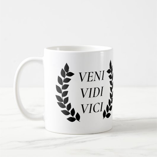 Veni Vidi Vici ik zag dat ik veroverd was Koffiemok (Links)