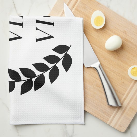 Veni Vidi Vici ik zag dat ik veroverd was Theedoek (Quarter Fold)