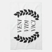 Veni Vidi Vici ik zag dat ik veroverd was Theedoek (Verticaal)