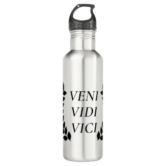 Veni Vidi Vici ik zag dat ik veroverd was Waterfles