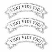 VENI VIDI VICI - Ik zag dat ik Vinyl veroverde Sticker (Voorkant)