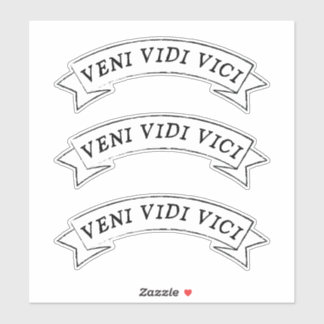 VENI VIDI VICI - Ik zag dat ik Vinyl veroverde Sticker