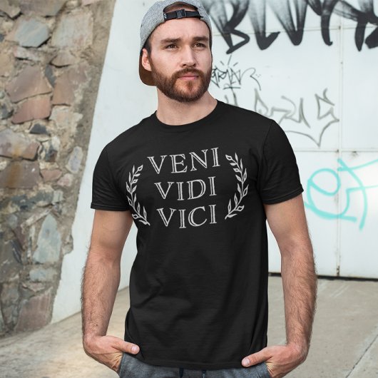 Veni Vidi Vici in Faux Antiek Gold Funny T-shirt