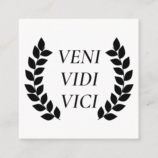 Veni Vidi Vici Informatiekaartje (Voorkant)