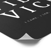 Veni Vidi Vici | Inspirerend prijsopgave Poster (Hoek)