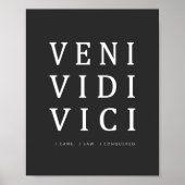 Veni Vidi Vici | Inspirerend prijsopgave Poster (Voorkant)
