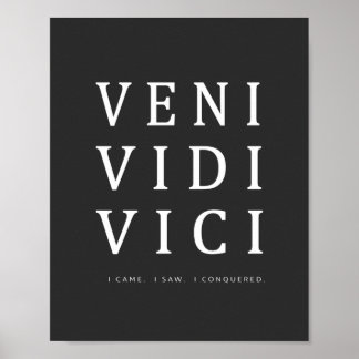 Veni Vidi Vici | Inspirerend prijsopgave Poster