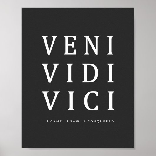 Veni Vidi Vici | Inspirerend prijsopgave Poster (Voorkant)