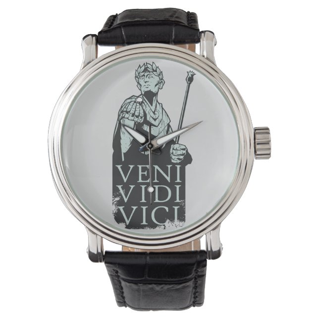 Veni Vidi Vici Julius Caesar Roman Horloge (Voorkant)