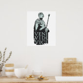 Veni Vidi Vici Julius Caesar Roman Poster (Keuken)