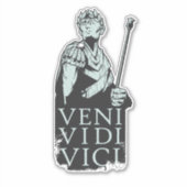 Veni Vidi Vici Julius Caesar Roman Sticker (Voorkant)