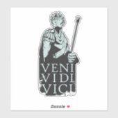 Veni Vidi Vici Julius Caesar Roman Sticker (Vel)