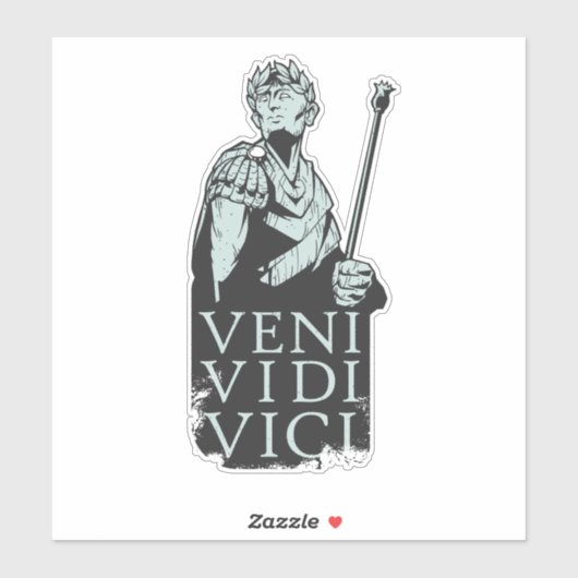Veni Vidi Vici Julius Caesar Roman Sticker (Vel)