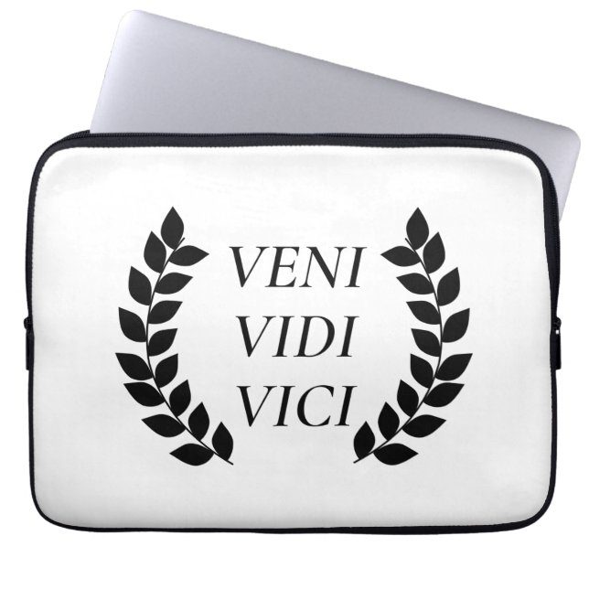 Veni Vidi Vici Laptop Sleeve (Voorkant)
