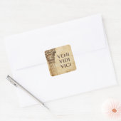 Veni Vidi Vici Oud-Romeins Thema Vierkante Sticker (Envelop)