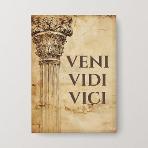 Veni Vidi Vici Oude Romeinse thema Button