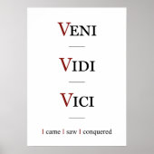 Veni, Vidi, Vici Poster (Voorkant)