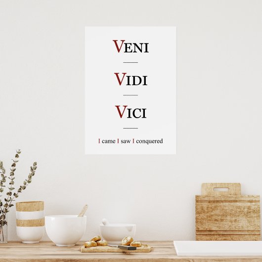 Veni, Vidi, Vici Poster (Keuken)