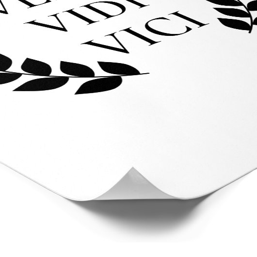 Veni Vidi Vici Poster (Hoek)