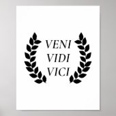 Veni Vidi Vici Poster (Voorkant)