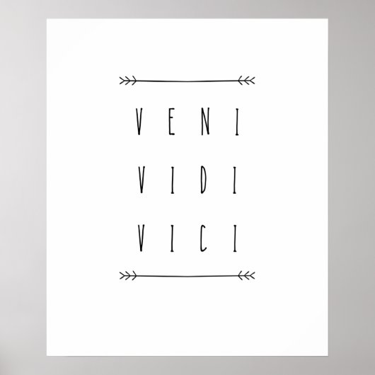 Veni Vidi Vici Poster (Voorkant)