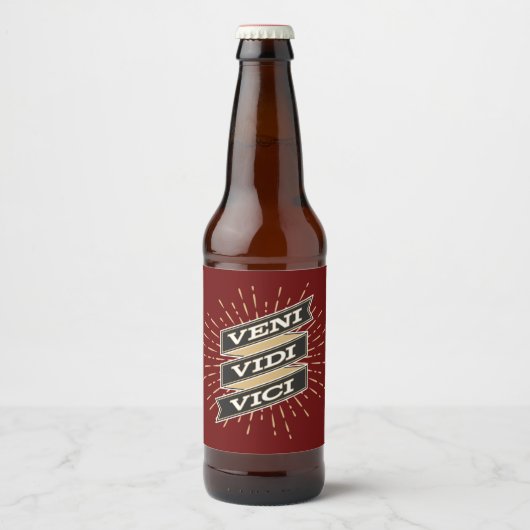 Veni Vidi Vici Red Bier Etiket (Voorkant)